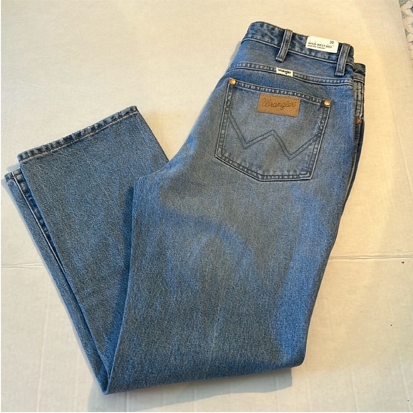 Wrangler 30 x 28 Jeans Wild West 603 High Rise Straight Blue distressed NWT - Picture 10 of 14